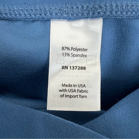 YEAR OF OURS Veronica Stretch Leggings Size XS Extra Small Blue Crossover Waist - Picture 6 of 6